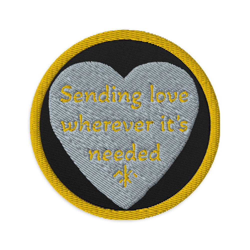 Sending love Embroidered patches