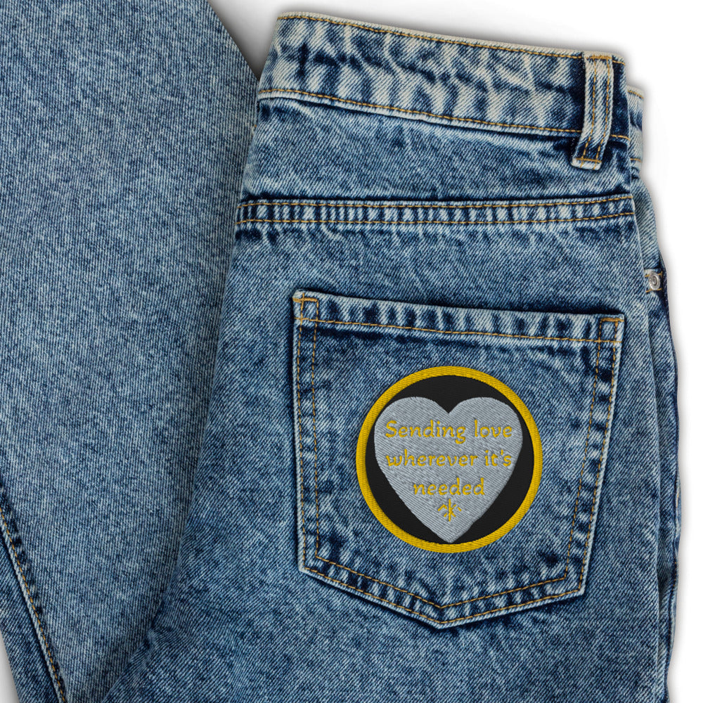 Sending love Embroidered patches