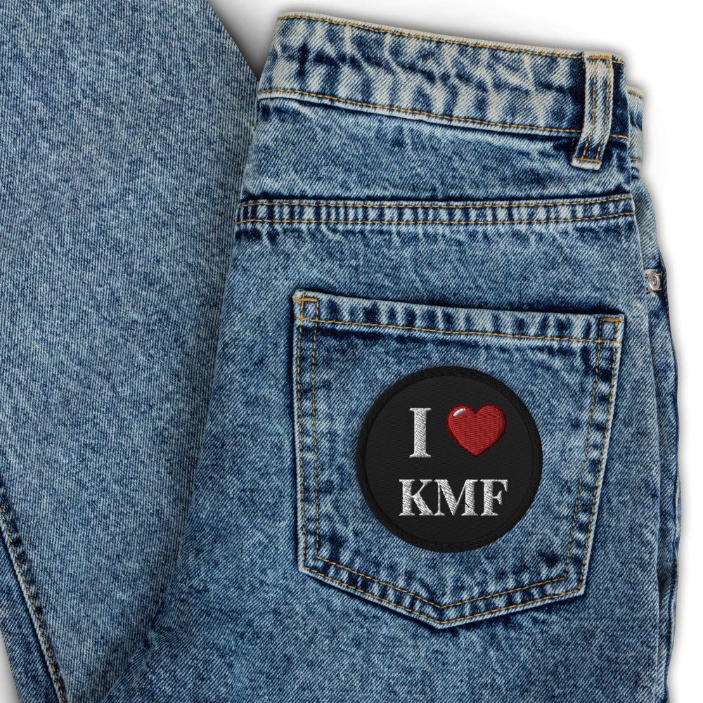 I Love KMF Embroidered patches