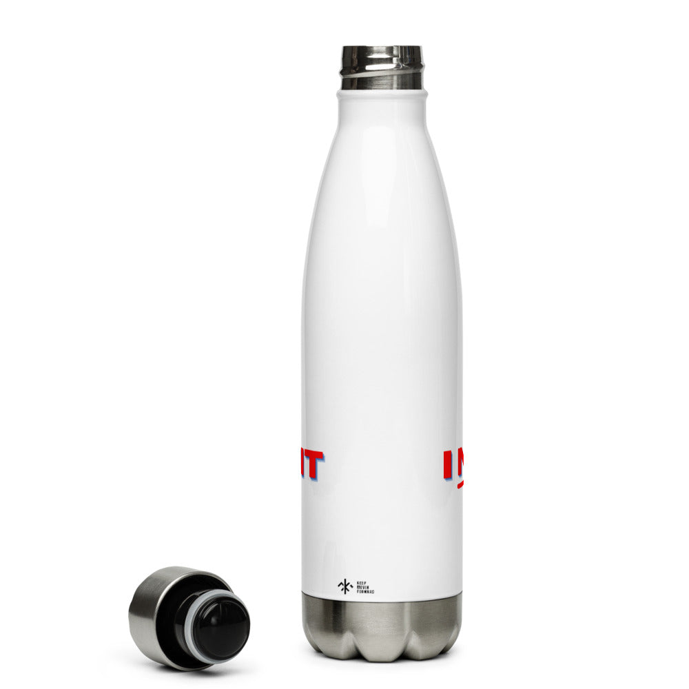 KMF Slogan Stainless Steel Water Bottle