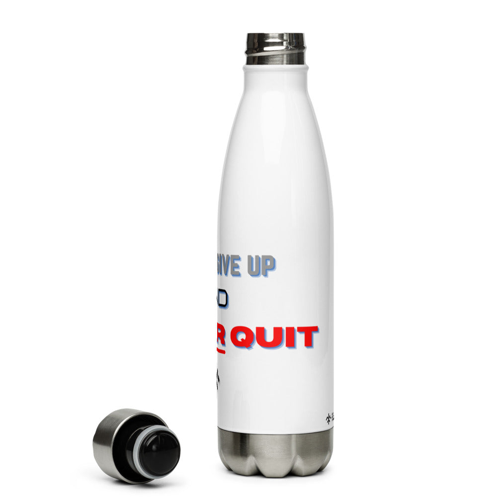 KMF Slogan Stainless Steel Water Bottle