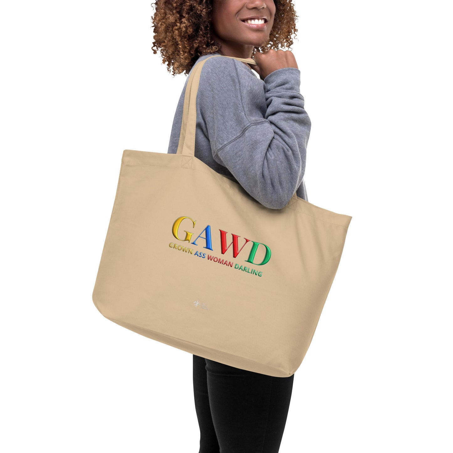 KMF GAWD Large organic tote bag