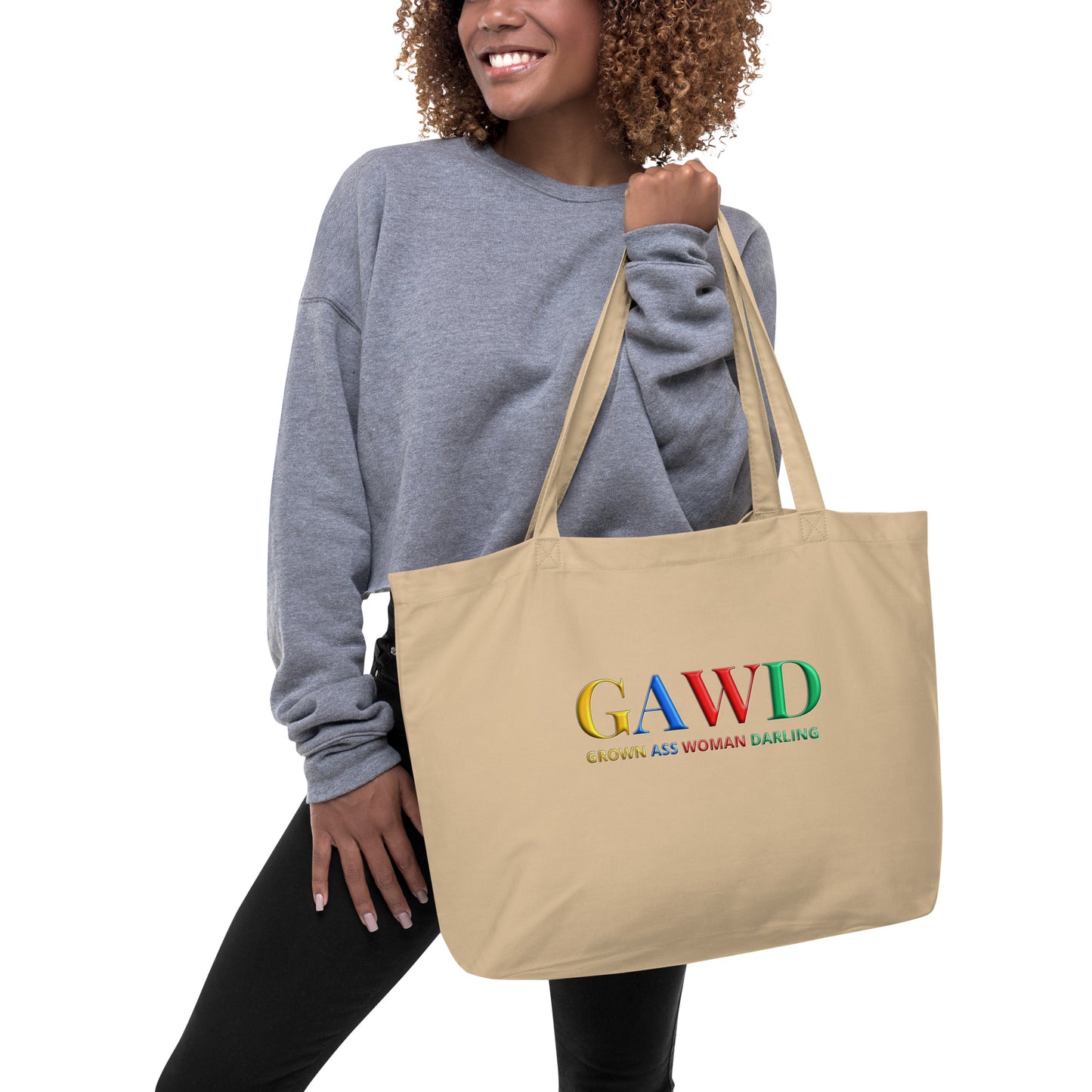 KMF GAWD Large organic tote bag