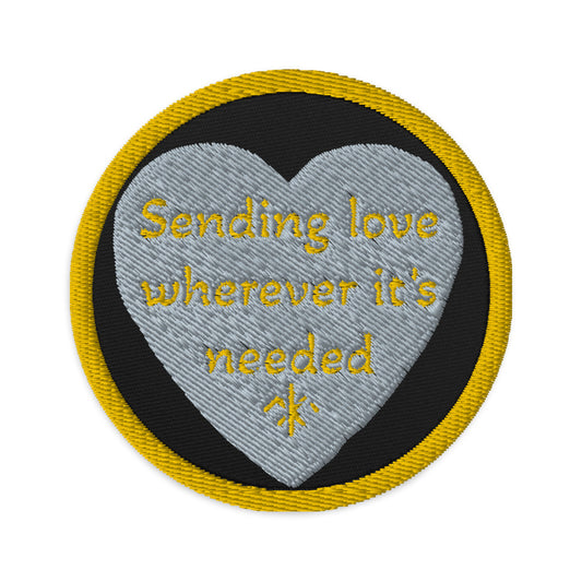 Sending love Embroidered patches