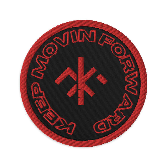KMF Red Circle Embroidered patches