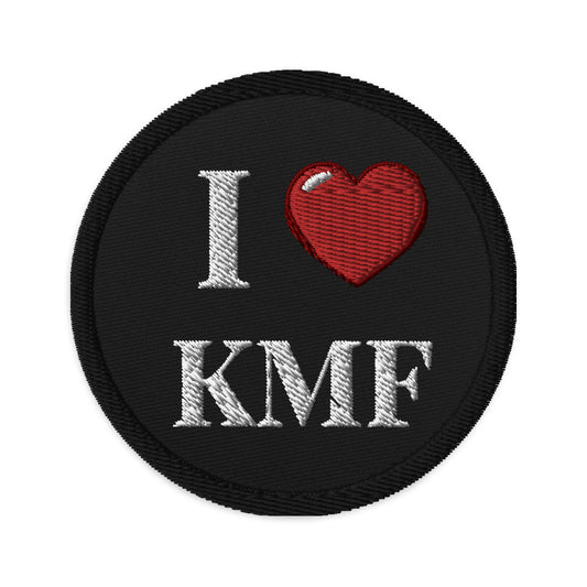 I Love KMF Embroidered patches