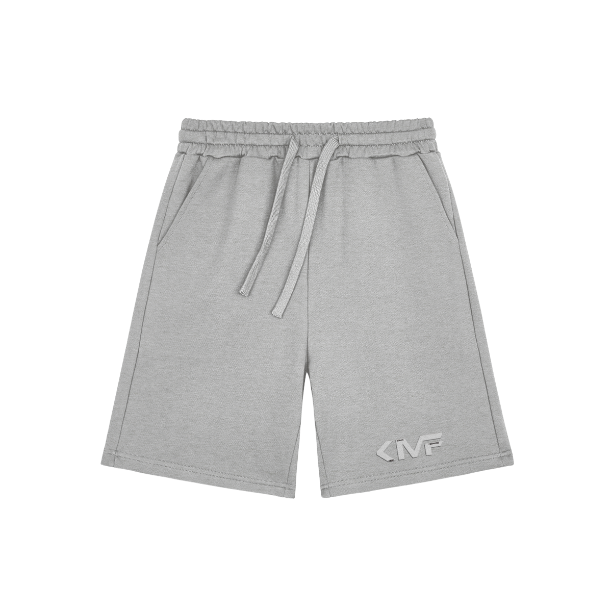 KMF White Script Shorts